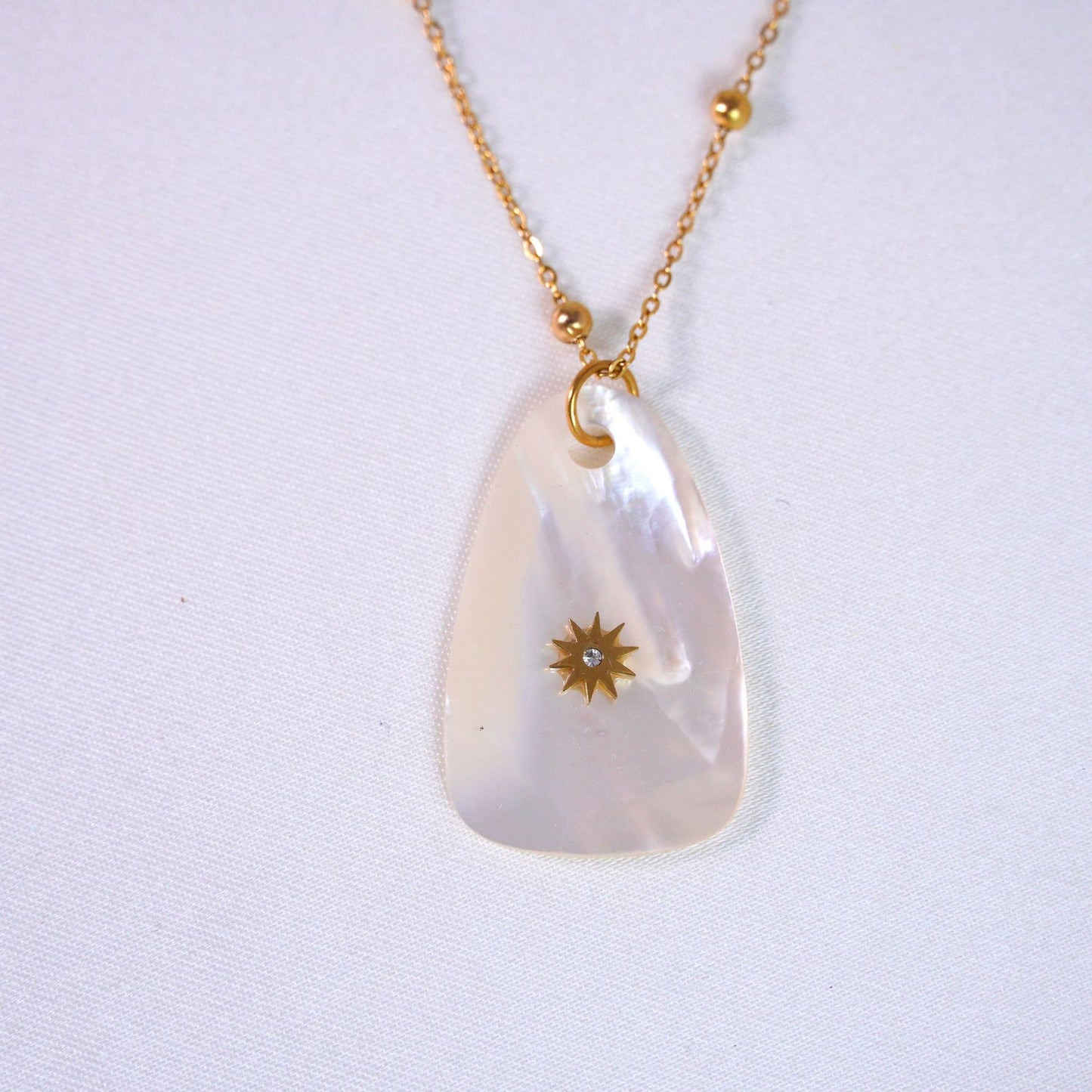 Natural Crystal Necklace with 14K Gold Plated
