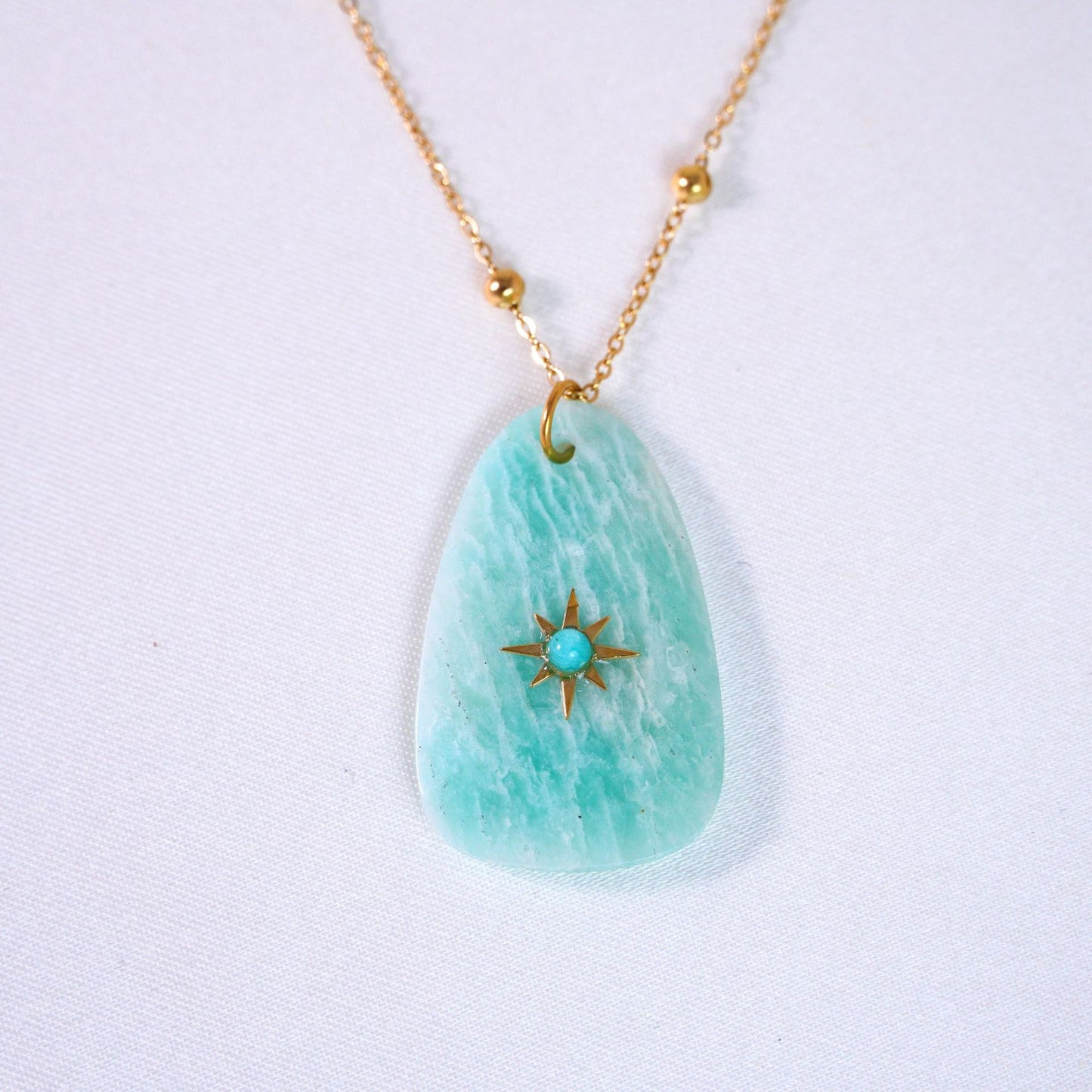 Natural Crystal Necklace with 14K Gold Plated
