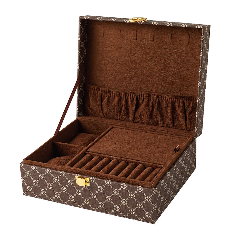 Classic Jewelry Organizer for Necklaces Rings Earrings Bracelets-2Layers&3colors